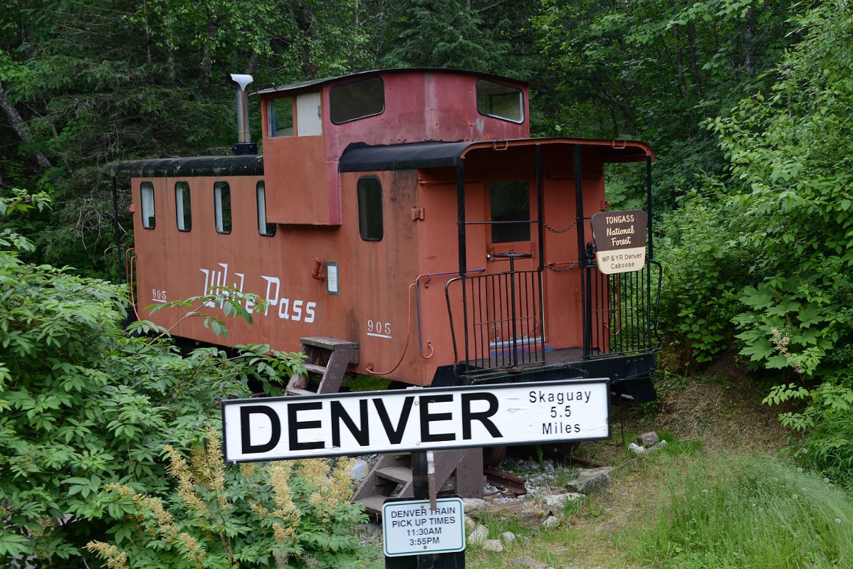 28 The White Pass Red Caboose Cabin At Denver From The White Pass and Yukon Route Train As It Nears Skagway